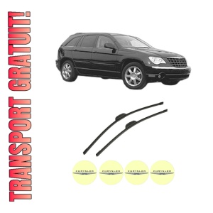 Set stergatoare auto CHRYSLER PACIFICA din 2003-2006, pentru parbriz auto, 2 bucati, Bosch Aerotwin Retrofit, din cauciuc siliconat rezistent, 4 Stickere Auto CHRYSLER