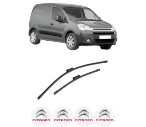 Set stergatoare auto CITROEN BERLINGO Box Body/MPV (B9) din 2008-2021, pentru parbriz auto, 2 bucati, Bosch Aerotwin, din cauciuc siliconat rezistent, 4 Stickere Auto CITROEN - Img 2