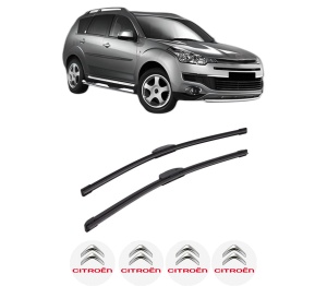 Set stergatoare auto CITROEN C-CROSSER (VU_, VV_) din 2007-2012, pentru parbriz auto, 2 bucati, Bosch Aerotwin Retrofit, din cauciuc siliconat rezistent, 4 Stickere Auto CITROEN - Img 2