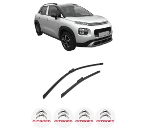 Set stergatoare auto CITROEN C3 AIRCROSS II (2R_, 2C_) din 2017-2020, pentru parbriz auto, 2 bucati, Bosch Aerotwin, din cauciuc siliconat rezistent, 4 Stickere Auto CITROEN - Img 2