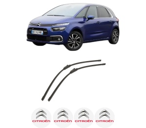 Set stergatoare auto CITROEN C4 PICASSO II din 2013-2018, pentru parbriz auto, 2 bucati, Bosch Aerotwin, din cauciuc siliconat rezistent, 4 Stickere Auto CITROEN - Img 2