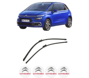 Set stergatoare auto CITROEN C4 SPACETOURER (3D_) din 2018-2019, pentru parbriz auto, 2 bucati, Bosch Aerotwin, din cauciuc siliconat rezistent, 4 Stickere Auto CITROEN - Img 2