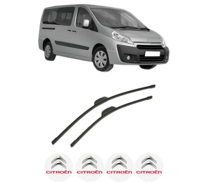 Set stergatoare auto CITROEN JUMPY II (VF7) din 2007-2016, pentru parbriz auto, 2 bucati, Bosch Aerotwin Retrofit, din cauciuc siliconat rezistent, 4 Stickere Auto CITROEN - Img 2