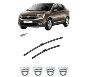 Set stergatoare auto Dacia LOGAN III (3K_) din 2021, pentru parbriz auto, 2 bucati, Bosch Aerotwin, din cauciuc siliconat rezistent, 4 Stickere Auto Dacia - Img 2