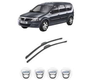 Set stergatoare auto DACIA LOGAN MCV (KS_) din 2007-2013, pentru parbriz auto, 2 bucati, Bosch Aerotwin Retrofit, din cauciuc siliconat rezistent, 4 Stickere Auto DACIA - Img 2