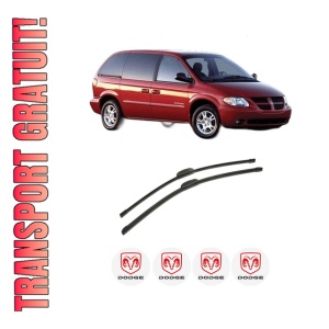 Set stergatoare auto DODGE CARAVAN (RG_) din 2000-2007, pentru parbriz auto, 2 bucati, Bosch Aerotwin Retrofit, din cauciuc siliconat rezistent, 4 Stickere Auto DODGE