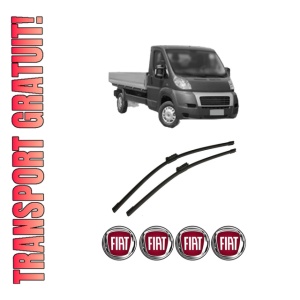 Set stergatoare auto FIAT DUCATO Platform/Chassis (250_) din 2006-2023, pentru parbriz auto, 2 bucati, Bosch Aerotwin, din cauciuc siliconat rezistent, 4 Stickere Auto FIAT