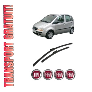 Set stergatoare auto FIAT IDEA Van (350_) din 2004-2012, pentru parbriz auto, 2 bucati, Bosch Aerotwin, din cauciuc siliconat rezistent, 4 Stickere Auto FIAT
