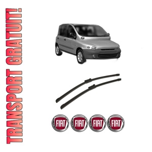 Set stergatoare auto FIAT MULTIPLA VAN (186_) din 1999-2010, pentru parbriz auto, 2 bucati, Bosch Aerotwin, din cauciuc siliconat rezistent, 4 Stickere Auto FIAT