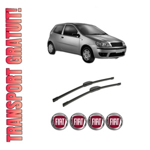 Set stergatoare auto FIAT PUNTO (188_) din 1999-2012, pentru parbriz auto, 2 bucati, Bosch Aerotwin Retrofit, din cauciuc siliconat rezistent, 4 Stickere Auto FIAT