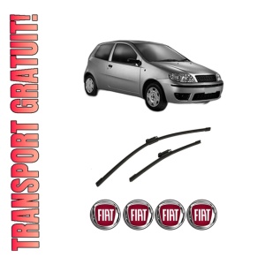 Set stergatoare auto FIAT PUNTO (188_) din 1999-2012, pentru parbriz auto, 2 bucati, Bosch Aerotwin Multi, din cauciuc siliconat rezistent, 4 Stickere Auto FIAT