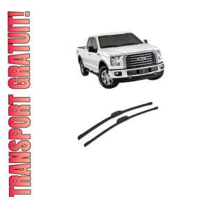 Set stergatoare auto FORD F-150 Crew Cab Pickup din 2003-2008, pentru parbriz auto, 2 bucati, Bosch Aerotwin Retrofit, din cauciuc siliconat rezistent, 4 Stickere Auto FORD