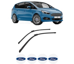 Set stergatoare auto FORD GALAXY III (CK) din 2015-2018, pentru parbriz auto, 2 bucati, Bosch Aerotwin, din cauciuc siliconat rezistent, 4 Stickere Auto FORD - Img 2