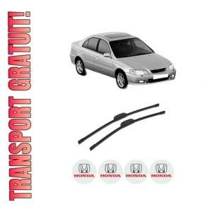Set stergatoare auto HONDA ACCORD VI (CK, CG, CH, CF, CL) din 1997-2003, pentru parbriz auto, 2 bucati, Bosch Aerotwin Retrofit, din cauciuc siliconat rezistent, 4 Stickere Auto HONDA