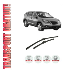 Set stergatoare auto HONDA CR-V IV (RM_) din 2012-2015, pentru parbriz auto, 2 bucati, Bosch Aerotwin Retrofit, din cauciuc siliconat rezistent, 4 Stickere Auto HONDA