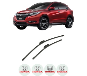 Set stergatoare auto HONDA HR-V (RU) din 2015, pentru parbriz auto, 2 bucati, Bosch Aerotwin Retrofit, din cauciuc siliconat rezistent, 4 Stickere Auto HONDA - Img 2