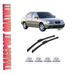 Set stergatoare auto HYUNDAI ELANTRA III Saloon (XD) din 2000-2006, pentru parbriz auto, 2 bucati, Bosch Aerotwin Retrofit, din cauciuc siliconat rezistent, 4 Stickere Auto HYUNDAI
