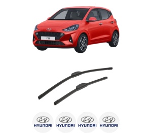 Set stergatoare auto HYUNDAI i10 III (AC3, AI3) din 2019-2020, pentru parbriz auto, 2 bucati, Bosch Aerotwin Retrofit, din cauciuc siliconat rezistent, 4 Stickere Auto HYUNDAI - Img 2