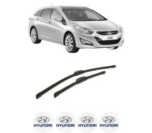 Set stergatoare auto HYUNDAI i40 I CW (VF) din 2011-2019, pentru parbriz auto, 2 bucati, Bosch Aerotwin Retrofit, din cauciuc siliconat rezistent, 4 Stickere Auto HYUNDAI - Img 2