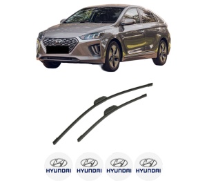 Set stergatoare auto HYUNDAI IONIQ (AE) din 2016-2022, pentru parbriz auto, 2 bucati, Bosch Aerotwin Retrofit, din cauciuc siliconat rezistent, 4 Stickere Auto HYUNDAI - Img 2