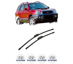 Set stergatoare auto HYUNDAI SANTA FÉ I (SM) din 2001-2006, pentru parbriz auto, 2 bucati, Bosch Aerotwin Retrofit, din cauciuc siliconat rezistent, 4 Stickere Auto HYUNDAI - Img 2