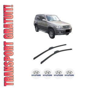 Set stergatoare auto HYUNDAI TERRACAN (HP) din 2001-2006, pentru parbriz auto, 2 bucati, Bosch Aerotwin Retrofit, din cauciuc siliconat rezistent, 4 Stickere Auto HYUNDAI