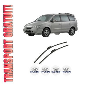 Set stergatoare auto HYUNDAI TRAJET (FO) din 2000-2008, pentru parbriz auto, 2 bucati, Bosch Aerotwin Retrofit, din cauciuc siliconat rezistent, 4 Stickere Auto HYUNDAI