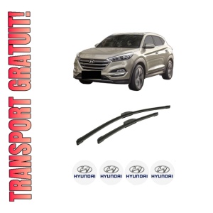 Set stergatoare auto HYUNDAI TUCSON (TL, TLE) din 2015-2023, pentru parbriz auto, 2 bucati, Bosch Aerotwin Retrofit, din cauciuc siliconat rezistent, 4 Stickere Auto HYUNDAI