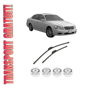 Set stergatoare auto INFINITI Q45 III (F50) din 2001-2006, pentru parbriz auto, 2 bucati, Bosch Aerotwin Retrofit, din cauciuc siliconat rezistent, 4 Stickere Auto INFINITI