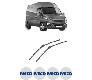 Set stergatoare auto Iveco DAILY VI Van din 2014-2022, pentru parbriz auto, 2 bucati, Bosch Aerotwin, din cauciuc siliconat rezistent, 4 Stickere Auto Iveco - Img 2