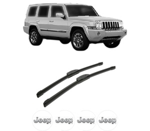 Set stergatoare auto JEEP COMMANDER VAN (XH) din 2005-2010, pentru parbriz auto, 2 bucati, Bosch Aerotwin Retrofit, din cauciuc siliconat rezistent, 4 Stickere Auto JEEP - Img 2