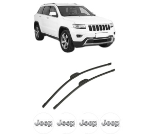 Set stergatoare auto JEEP GRAND CHEROKEE VAN (WK2) din 2013-2017, pentru parbriz auto, 2 bucati, Bosch Aerotwin Retrofit, din cauciuc siliconat rezistent, 4 Stickere Auto JEEP - Img 2