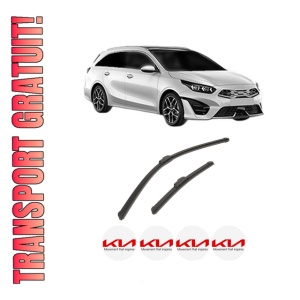 Set stergatoare auto KIA CEE'D Combi Van (JD) din 2012-2018, pentru parbriz auto, 2 bucati, Bosch Aerotwin Retrofit, din cauciuc siliconat rezistent, 4 Stickere Auto KIA