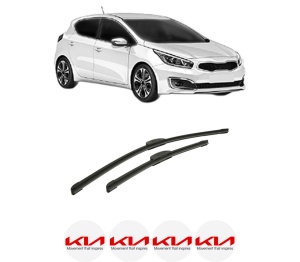 Set stergatoare auto KIA CEED (CD) din 2018-2021, pentru parbriz auto, 2 bucati, Bosch Aerotwin Retrofit, din cauciuc siliconat rezistent, 4 Stickere Auto KIA - Img 2