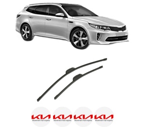 Set stergatoare auto KIA OPTIMA Sportswagon (JF) din 2016-2019, pentru parbriz auto, 2 bucati, Bosch Aerotwin Retrofit, din cauciuc siliconat rezistent, 4 Stickere Auto KIA - Img 2