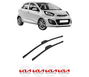 Set stergatoare auto KIA PICANTO II (TA) din 2011-2017, pentru parbriz auto, 2 bucati, Bosch Aerotwin Retrofit, din cauciuc siliconat rezistent, 4 Stickere Auto KIA - Img 2