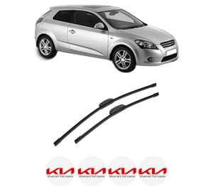 Set stergatoare auto KIA PRO CEE'D (ED) din 2008-2013, pentru parbriz auto, 2 bucati, Bosch Aerotwin Retrofit, din cauciuc siliconat rezistent, 4 Stickere Auto KIA - Img 2