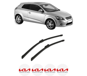 Set stergatoare auto KIA PRO CEE'D (ED) din 2008-2013, pentru parbriz auto, 2 bucati, Bosch Aerotwin, din cauciuc siliconat rezistent, 4 Stickere Auto KIA - Img 2
