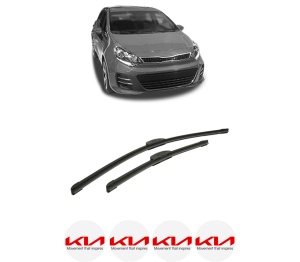 Set stergatoare auto KIA RIO III Hatchback Van (UB) din 2011-2017, pentru parbriz auto, 2 bucati, Bosch Aerotwin Retrofit, din cauciuc siliconat rezistent, 4 Stickere Auto KIA - Img 2