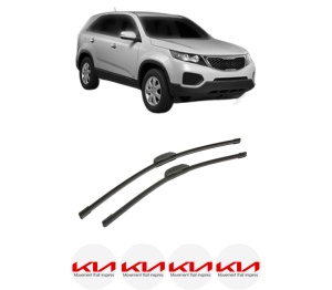 Set stergatoare auto KIA SORENTO II SUV Van (XM) din 2009-2015, pentru parbriz auto, 2 bucati, Bosch Aerotwin Retrofit, din cauciuc siliconat rezistent, 4 Stickere Auto KIA - Img 2
