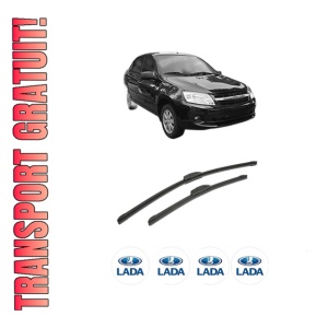 Set stergatoare auto LADA GRANTA (2190_) din 2021, pentru parbriz auto, 2 bucati, Bosch Aerotwin Retrofit, din cauciuc siliconat rezistent, 4 Stickere Auto LADA