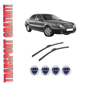 Set stergatoare auto LANCIA LYBRA (839_) din 1999-2005, pentru parbriz auto, 2 bucati, Bosch Aerotwin Retrofit, din cauciuc siliconat rezistent, 4 Stickere Auto LANCIA