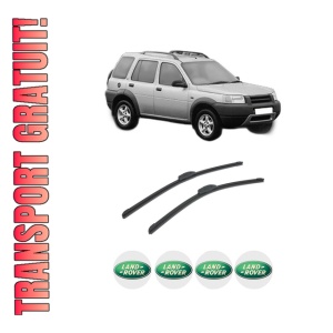 Set stergatoare auto LAND ROVER FREELANDER I (L314) din 1998-2006, pentru parbriz auto, 2 bucati, Bosch Aerotwin Retrofit, din cauciuc siliconat rezistent, 4 Stickere Auto LAND ROVER