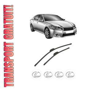 Set stergatoare auto LEXUS GS (_L1_) din 2011-2018, pentru parbriz auto, 2 bucati, Bosch Aerotwin Retrofit, din cauciuc siliconat rezistent, 4 Stickere Auto LEXUS