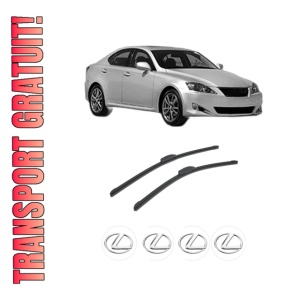 Set stergatoare auto LEXUS IS II (_E2_) din 2005-2013, pentru parbriz auto, 2 bucati, Bosch Aerotwin Retrofit, din cauciuc siliconat rezistent, 4 Stickere Auto LEXUS