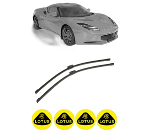 Set stergatoare auto LOTUS EVORA din 2009-2017, pentru parbriz auto, 2 bucati, Bosch Aerotwin, din cauciuc siliconat rezistent, 4 Stickere Auto LOTUS - Img 2