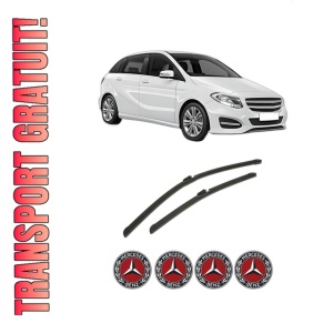 Set stergatoare auto MERCEDES-BENZ B-CLASS Sports Tourer (W246, W242) din 2011-2018, pentru parbriz auto, 2 bucati, Bosch Aerotwin, din cauciuc siliconat rezistent, 4 Stickere Auto MERCEDES-BENZ