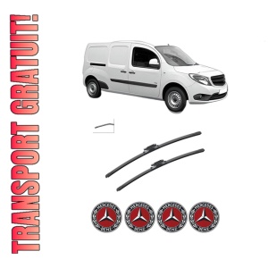 Set stergatoare auto MERCEDES-BENZ CITAN Box Body/MPV (W415) din 2012-2021, pentru parbriz auto, 2 bucati, Bosch Aerotwin, din cauciuc siliconat rezistent, 4 Stickere Auto MERCEDES-BENZ