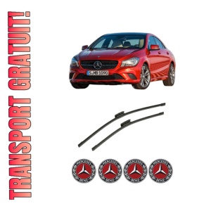 Set stergatoare auto MERCEDES-BENZ CLA Coupe (C117) din 2013-2019, pentru parbriz auto, 2 bucati, Bosch Aerotwin Multi, din cauciuc siliconat rezistent, 4 Stickere Auto MERCEDES-BENZ