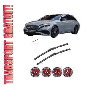 Set stergatoare auto MERCEDES-BENZ E-CLASS T-Model (S214) din 2023-2024, pentru parbriz auto, 2 bucati, Bosch Aerotwin, din cauciuc siliconat rezistent, 4 Stickere Auto MERCEDES-BENZ
